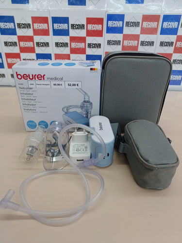 Nebulizador, silencioso y portátil con batería, inhalador con tecnología de aire comprimido del compresor para uso en resfriados, asma y otras enfermedades respiratorias Beurer IH 60